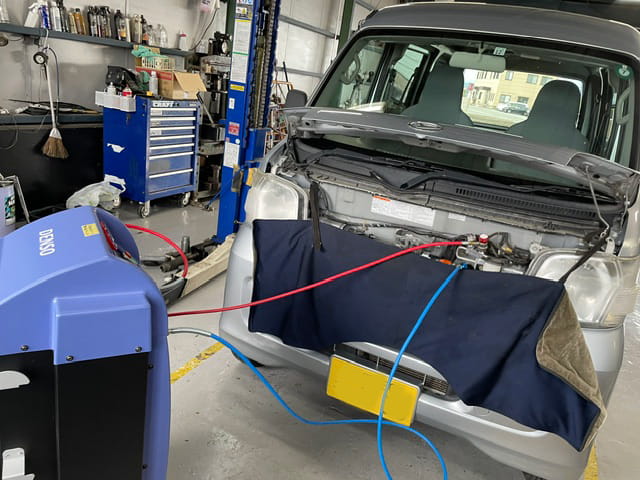 ハイゼット　エアコン修理